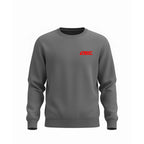 Gray sweatshirt with a red 'SLICK' logo on a white background
