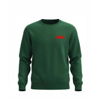 Royal Green sweatshirt with a red 'SLICK' logo on a white background